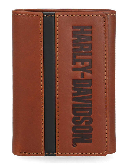 H-D Center Block Trifold Wallet