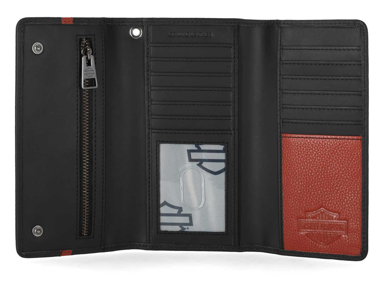 H-D Center Block Trucker Wallet