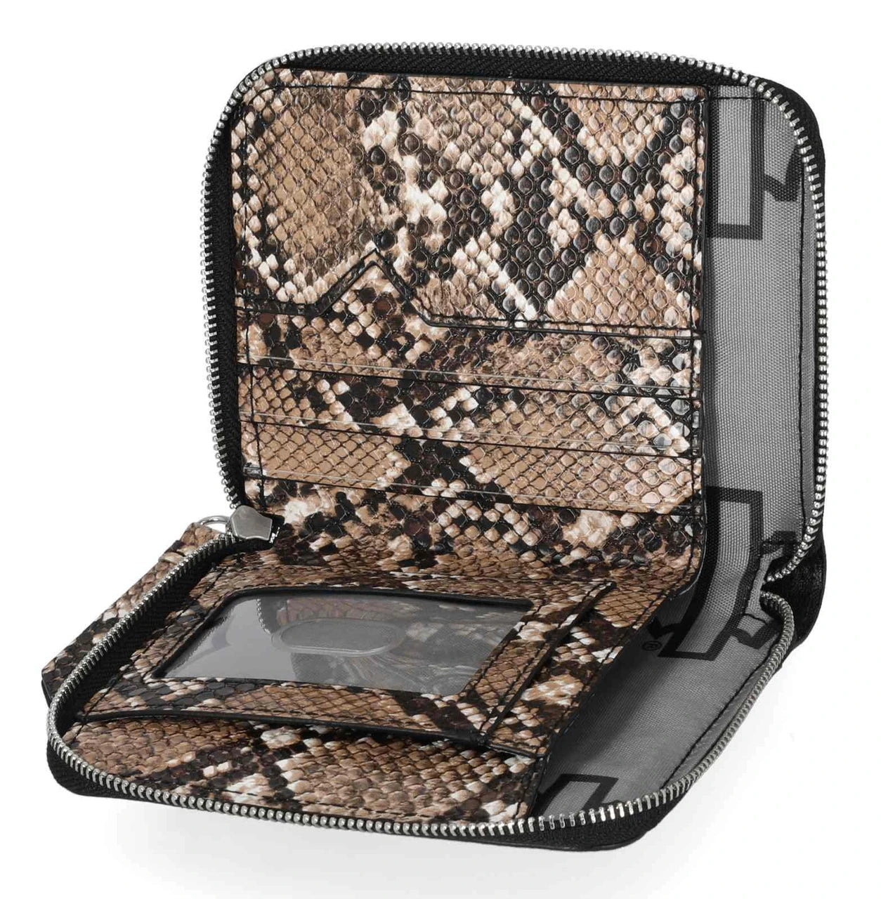 PYTHON SM ZIP AROUN- BROWN