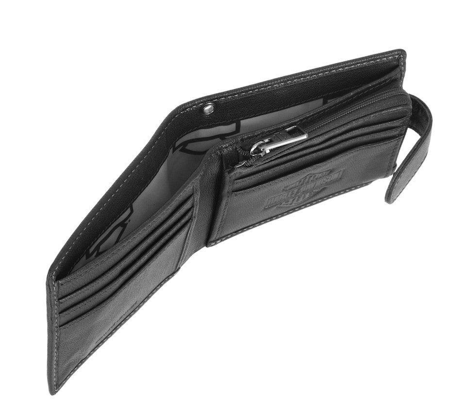 Harley-Davidson Snap Bifold Wallet with Coin Pocket