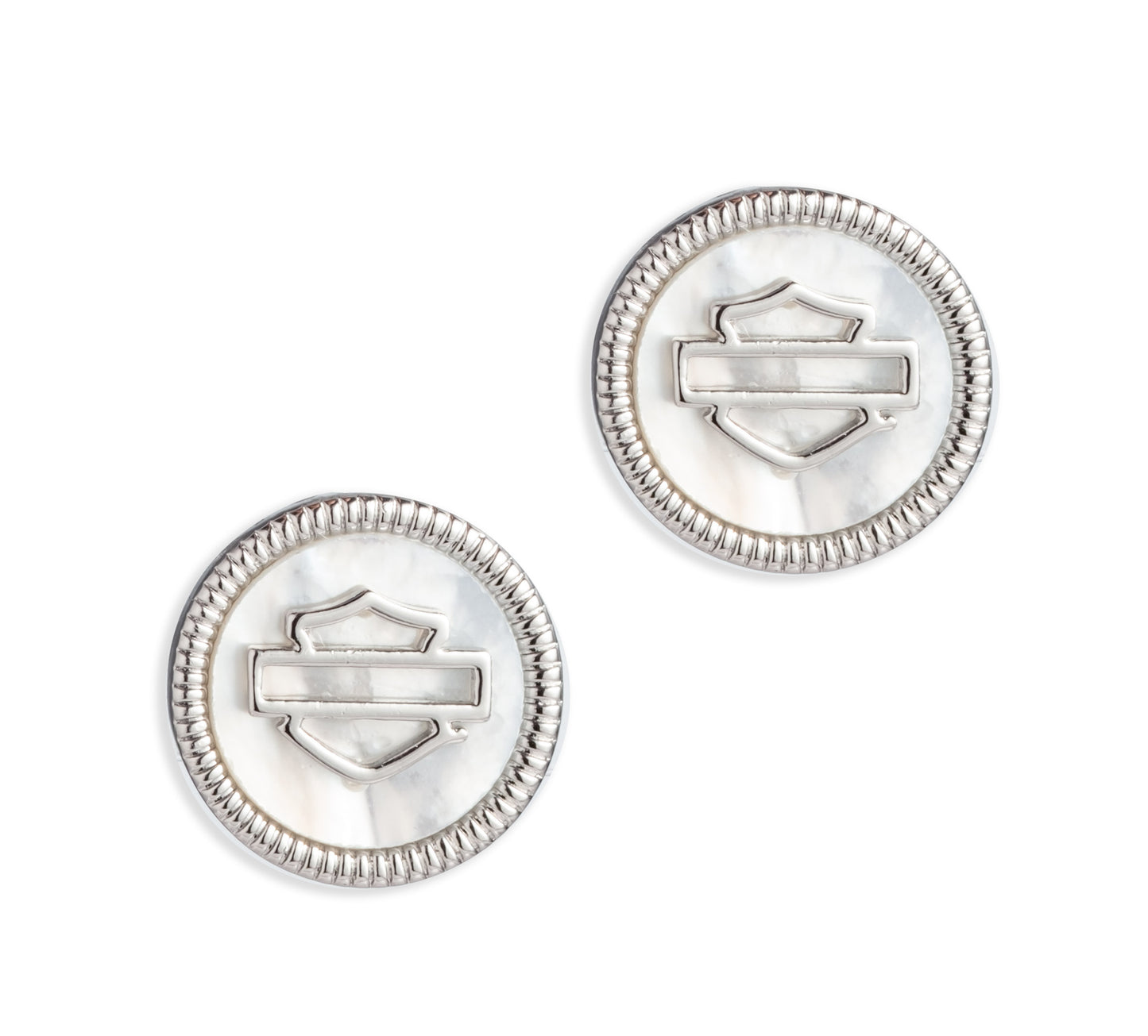 Round Button B&S Earring