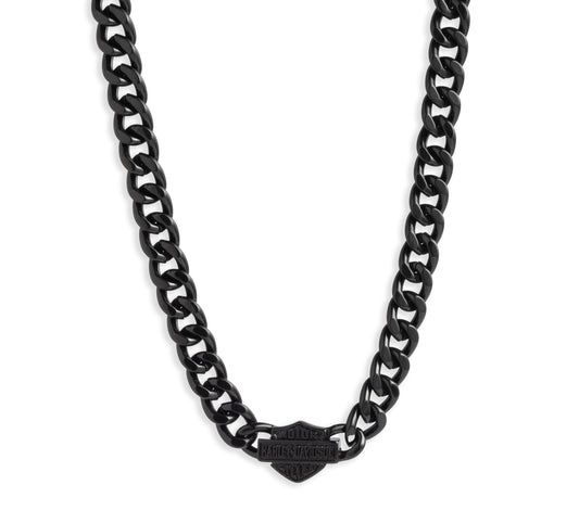 Black B&S Logo Chain Necklace