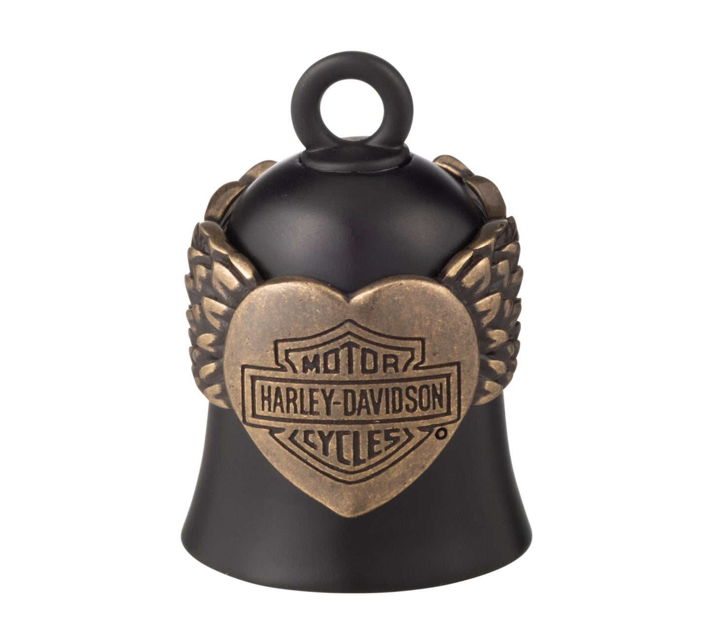 Bar & Shield Heart with Wings Bell