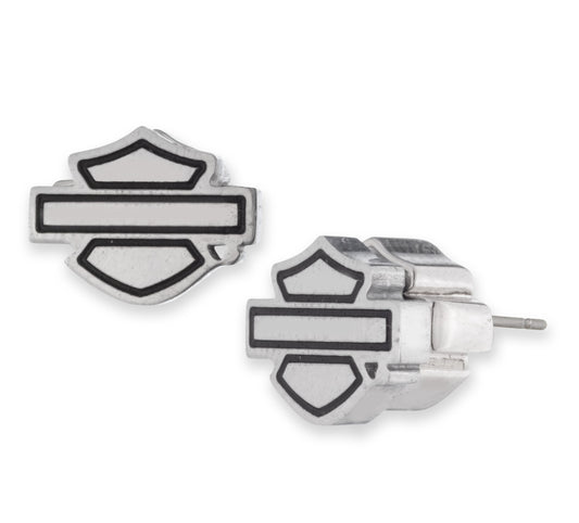 Bar & Shield Stud Earrings