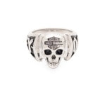 Skull Bar & Shield Contrast Ring