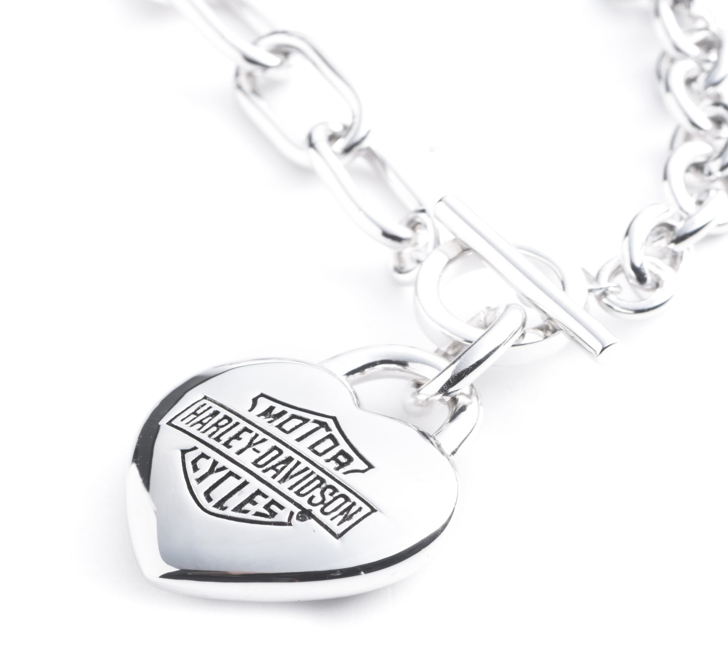 Sterling Silver Heart Lock Necklace