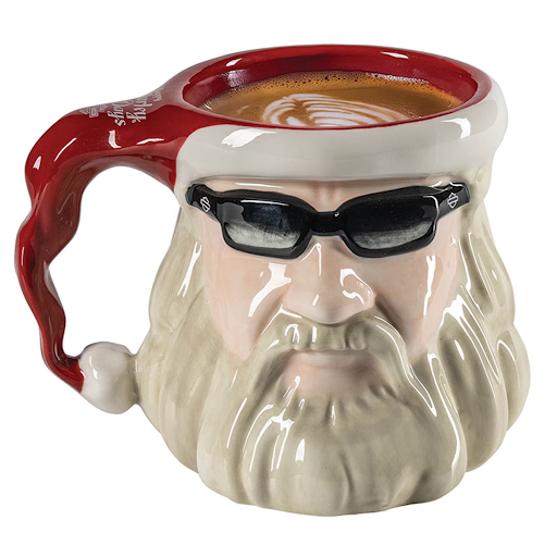 Biker Santa Sculpted Mug