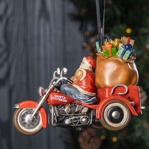 2025 Biker Santa Ornament