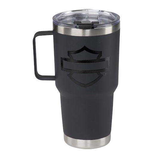 H-D Matte Black Travel Mug