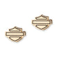 MEDIUM BAR & SHIELD STUD EARRINGS