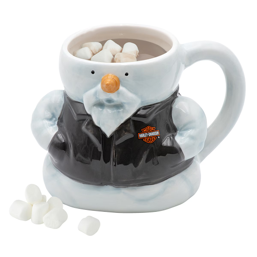 Biker Snowman Mug