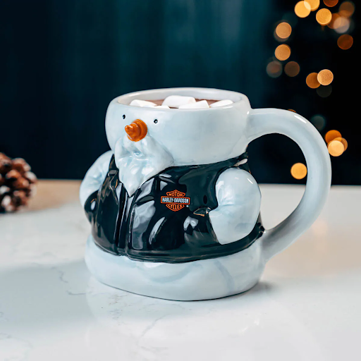 Biker Snowman Mug