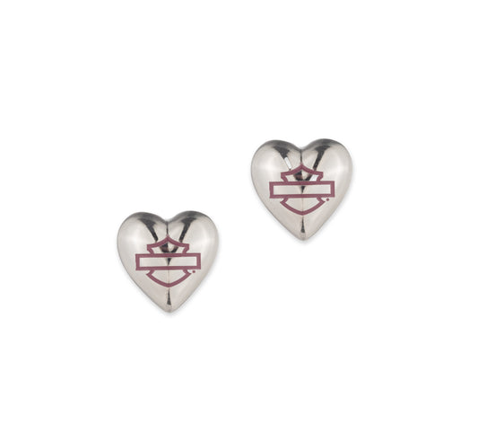 Brass pink B&S stud earrings