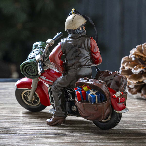 Biker Santa Ornament