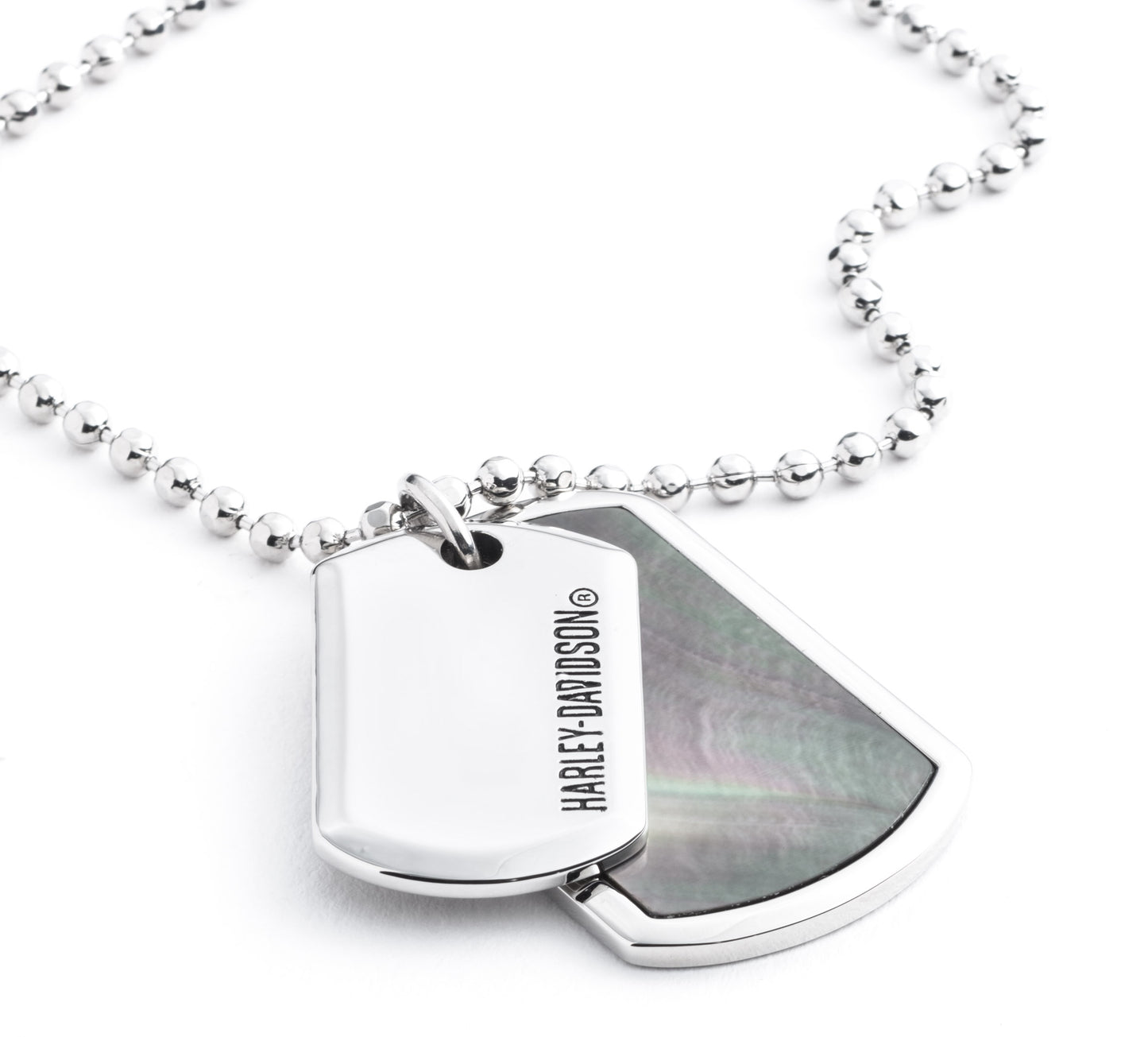 Mother Of Pearl Dog Tag