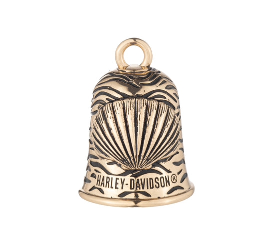 WATER TEXTURE WITH SHELL GOLD TONE PLATED RIDE BELL
