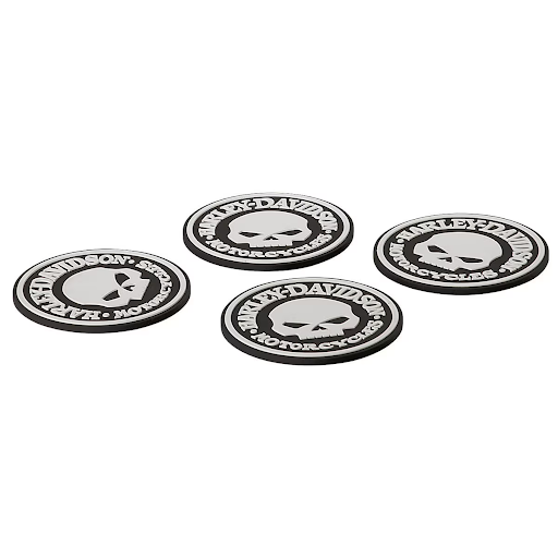 H-D Skull Coaster Set