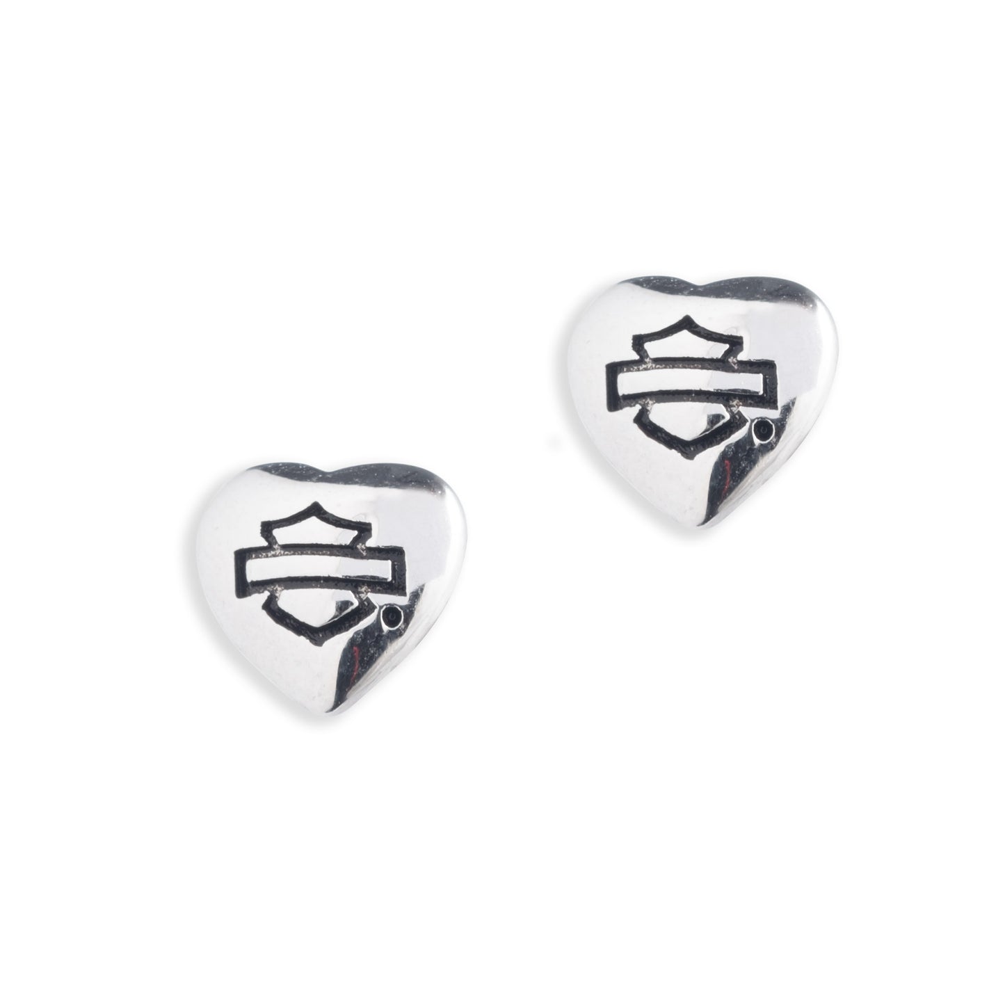 Sterling Silver Bar & Shield Heart Earring